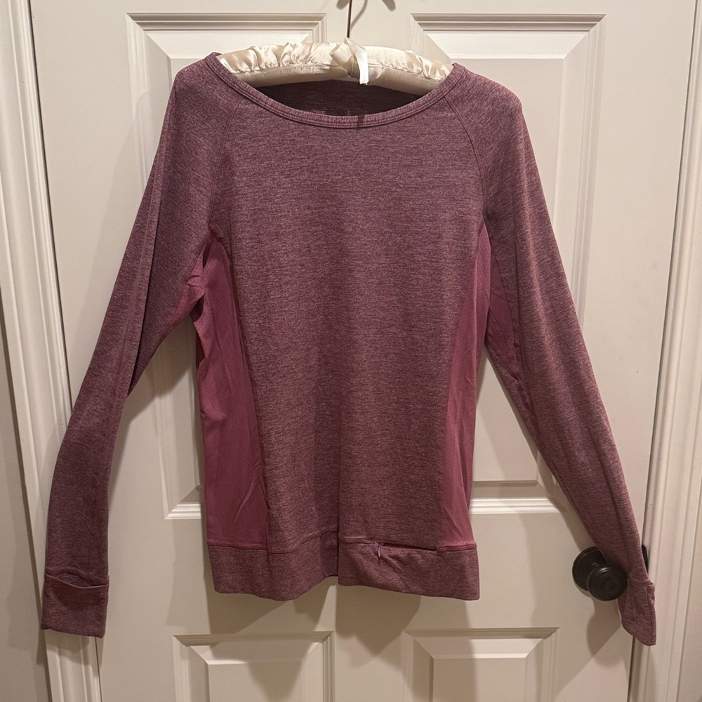 Reva Women's Long Sleeve purple Heathered Top